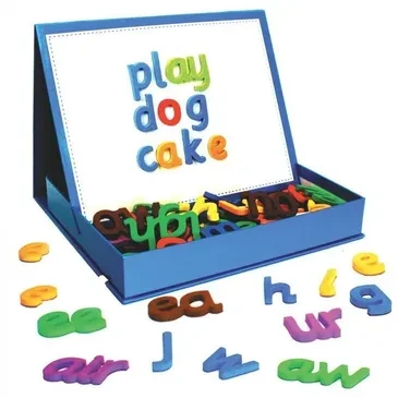 Colourful magnetic letter tiles for phonics and English learning